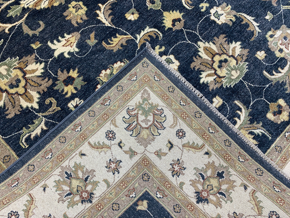 8'x10' Hand-Knotted Chobi Navy/Ivory Area Rug – KB Rugs