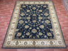 8'x10' Hand-Knotted Chobi Navy/Ivory Area Rug – KB Rugs