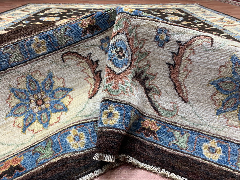 8'x10' Hand-Knotted Chobi Brown/Multi Area Rug – KB Rugs