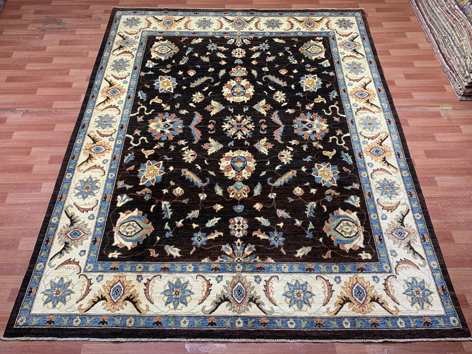 8'x10' Hand-Knotted Chobi Brown/Multi Area Rug – KB Rugs