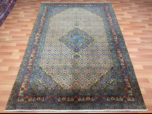 7'x10' Hand-Knotted Persian Beige/Blue Area Rug – KB Rugs