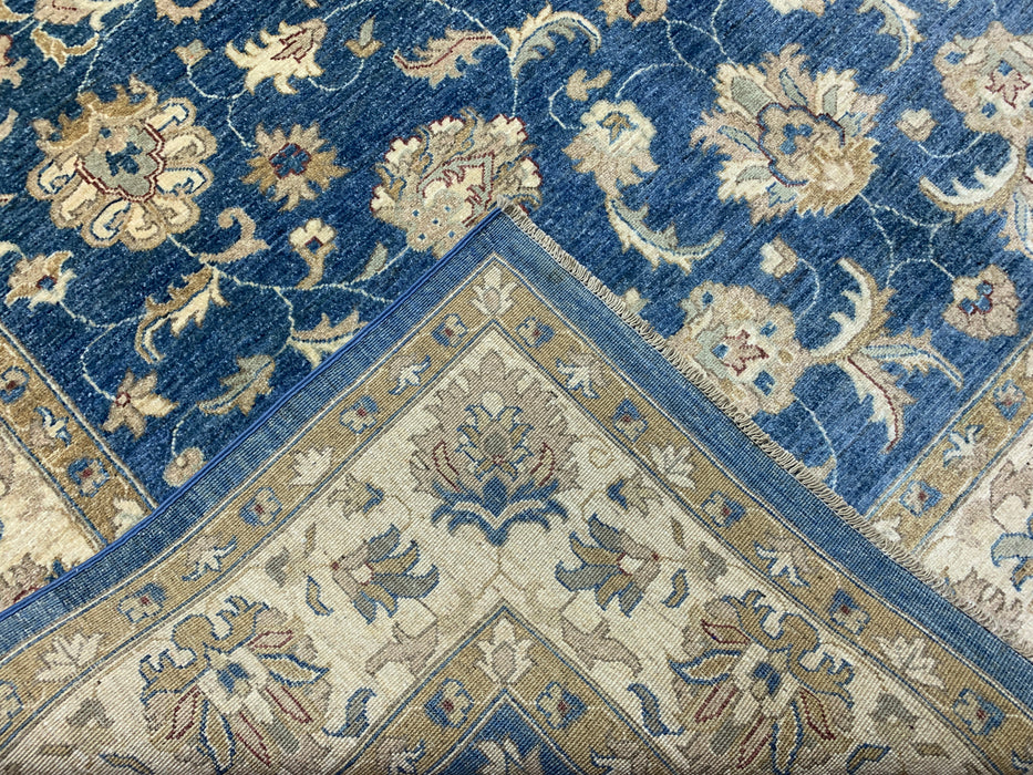 8'x10' Hand-Knotted Chobi Blue/Ivory Area Rug – KB Rugs