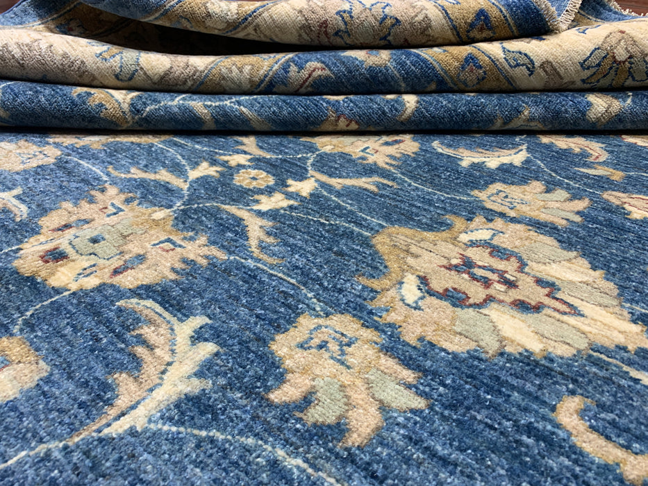 8'x10' Hand-Knotted Chobi Blue/Ivory Area Rug – KB Rugs