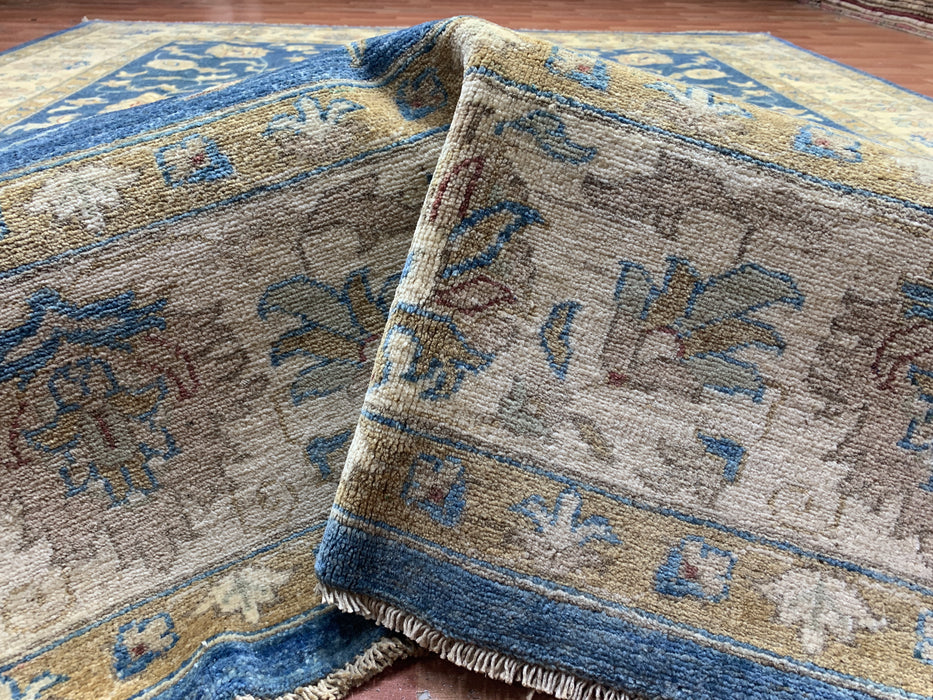 8'x10' Hand-Knotted Chobi Blue/Ivory Area Rug – KB Rugs