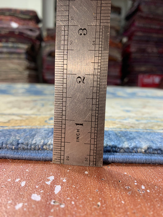 8'x10' Hand-Knotted Chobi Blue/Ivory Area Rug – KB Rugs