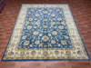 8'x10' Hand-Knotted Chobi Blue/Ivory Area Rug – KB Rugs