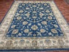 8'x10' Hand-Knotted Chobi Blue/Ivory Area Rug – KB Rugs
