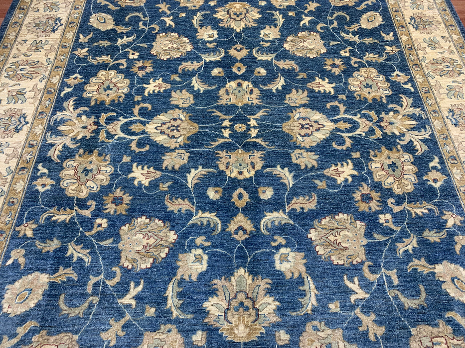 8'x10' Hand-Knotted Chobi Blue/Ivory Area Rug – KB Rugs