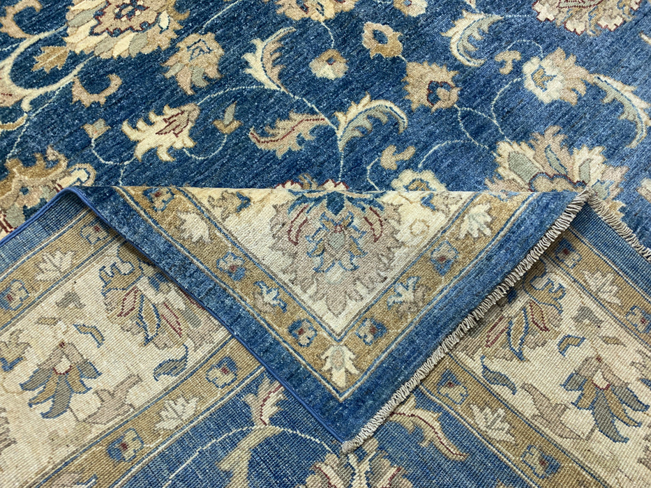 8'x10' Hand-Knotted Chobi Blue/Ivory Area Rug – KB Rugs