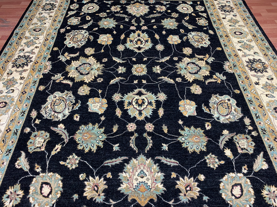 9'x12' Hand-Knotted Chobi Black/Ivory Area Rug – KB Rugs