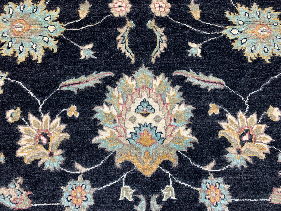 9'x12' Hand-Knotted Chobi Black/Ivory Area Rug – KB Rugs