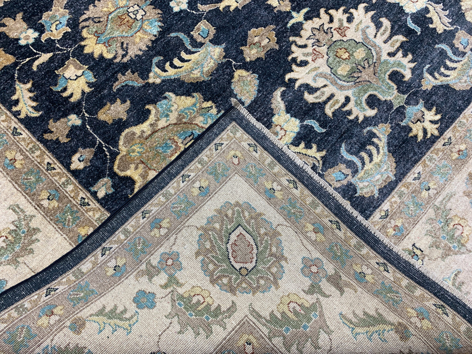 8'x10' Hand-Knotted Chobi Navy/Ivory Area Rug – KB Rugs