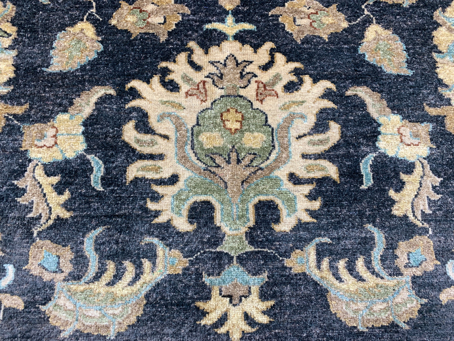 8'x10' Hand-Knotted Chobi Navy/Ivory Area Rug – KB Rugs