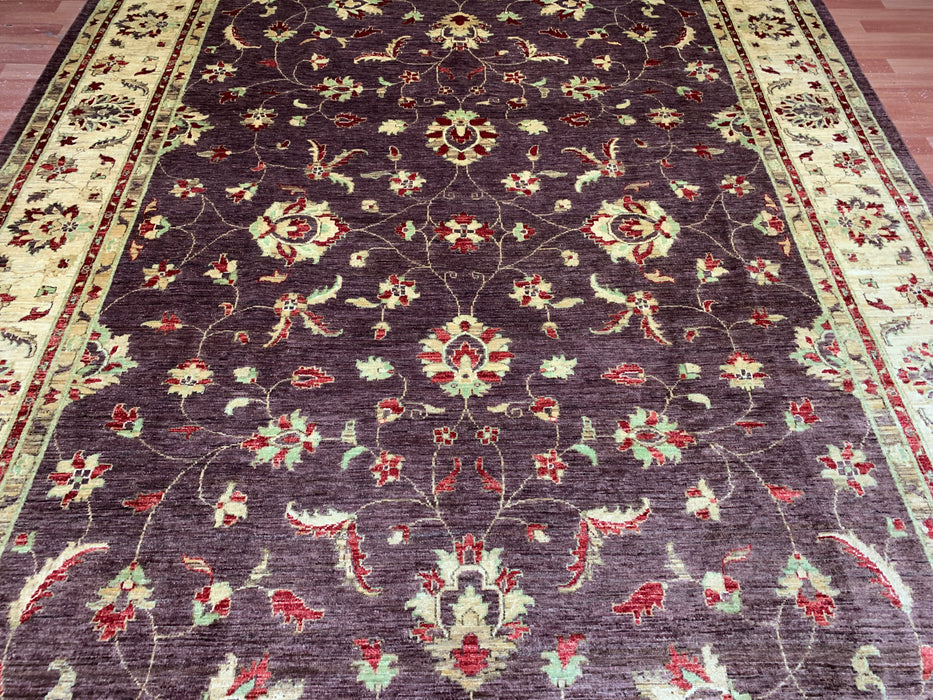 9'x12' Hand-Knotted Chobi Brown/Ivory Area Rug – KB Rugs