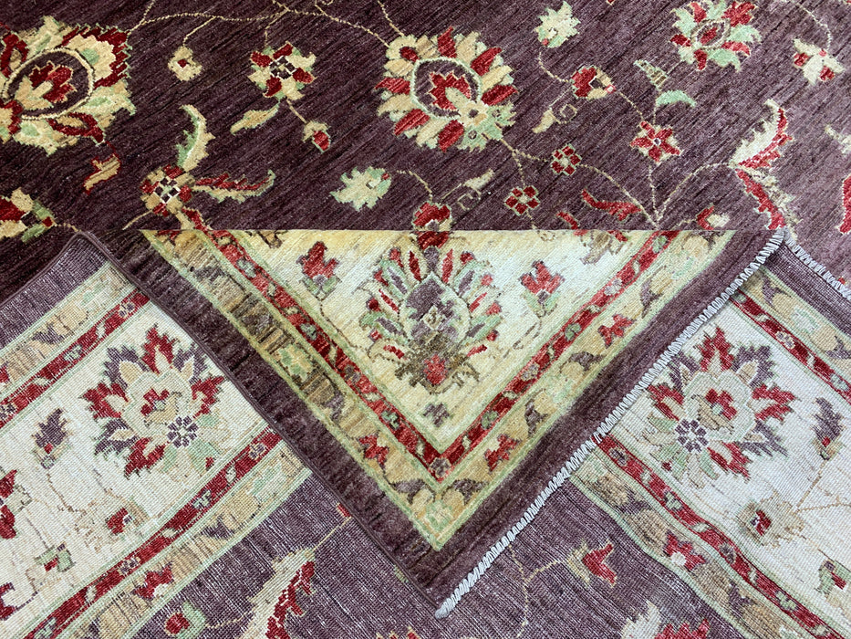 9'x12' Hand-Knotted Chobi Brown/Ivory Area Rug – KB Rugs