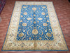 9'x12' Hand-Knotted Chobi Blue/Ivory Area Rug – KB Rugs