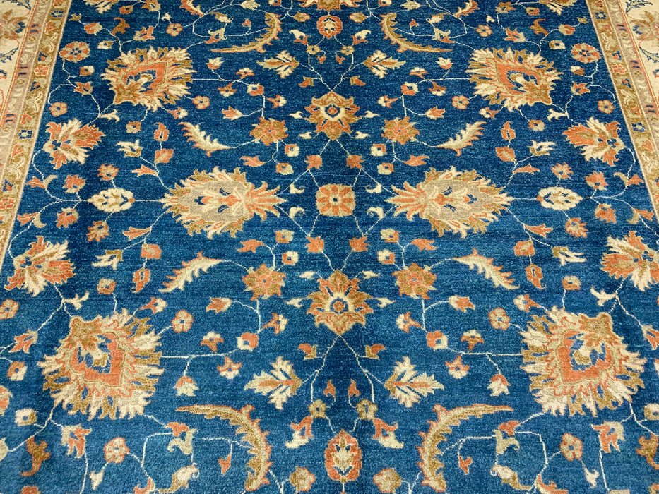 9'x12' Hand-Knotted Chobi Blue/Ivory Area Rug – KB Rugs