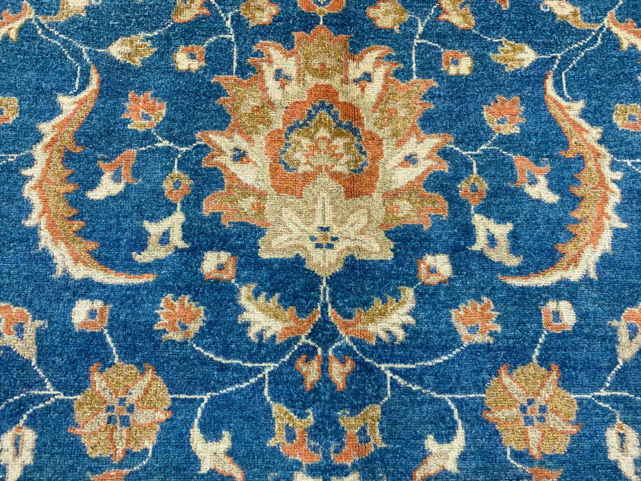 9'x12' Hand-Knotted Chobi Blue/Ivory Area Rug – KB Rugs