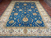 9'x12' Hand-Knotted Chobi Blue/Ivory Area Rug – KB Rugs