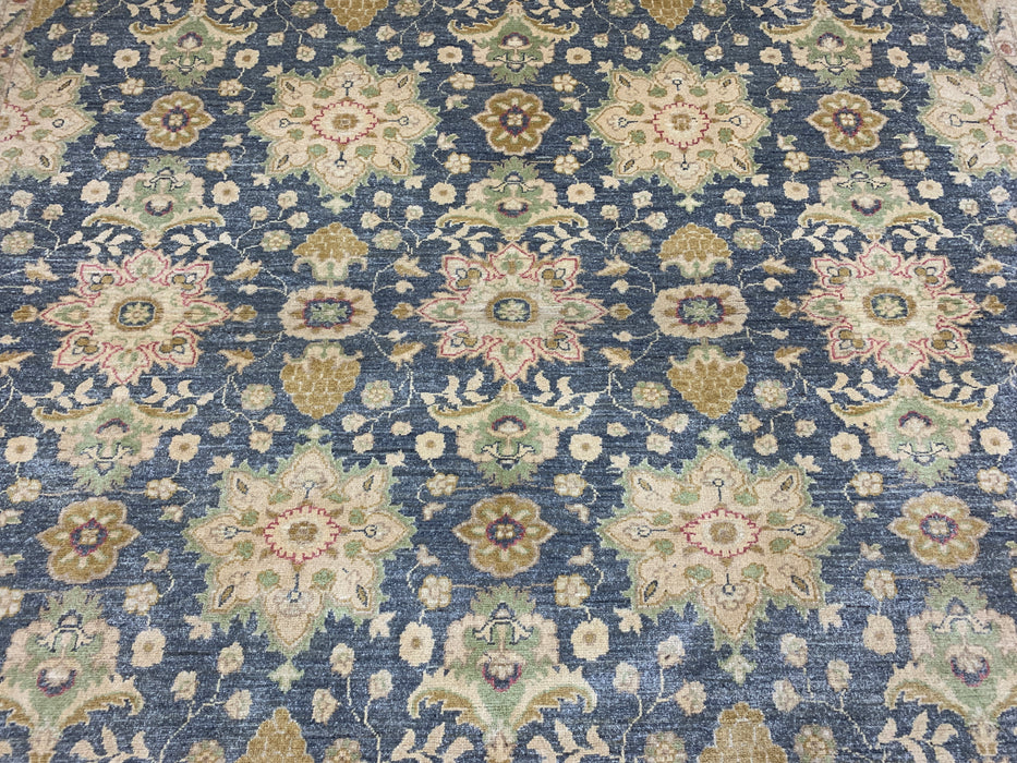 9'x12' Hand-Knotted Chobi Blue/Ivory Area Rug – KB Rugs