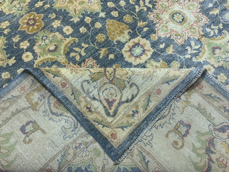 9'x12' Hand-Knotted Chobi Blue/Ivory Area Rug – KB Rugs