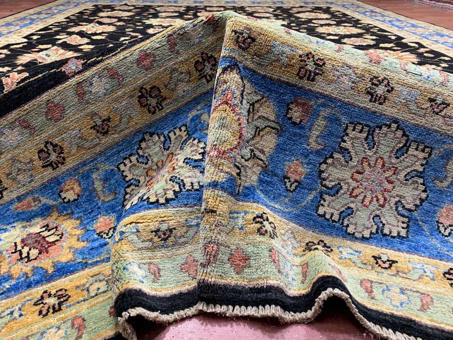 9'x12' Hand-Knotted Chobi Black/Blue Area Rug – KB Rugs