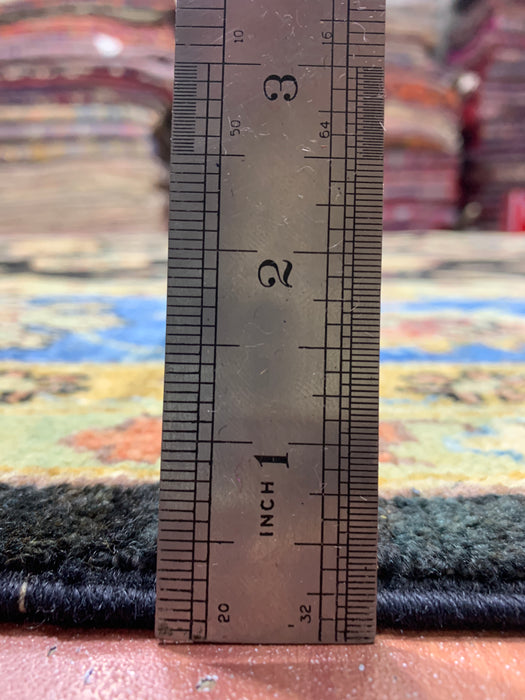 9'x12' Hand-Knotted Chobi Black/Blue Area Rug – KB Rugs