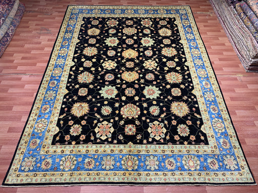 9'x12' Hand-Knotted Chobi Black/Blue Area Rug – KB Rugs