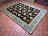 9'x12' Hand-Knotted Chobi Black/Blue Area Rug – KB Rugs