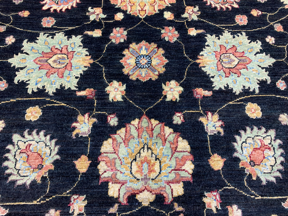 9'x12' Hand-Knotted Chobi Black/Blue Area Rug – KB Rugs