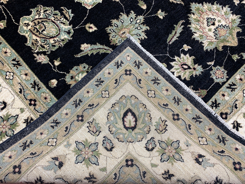 9'x12' Hand-Knotted Chobi Black/Ivory Area Rug – KB Rugs