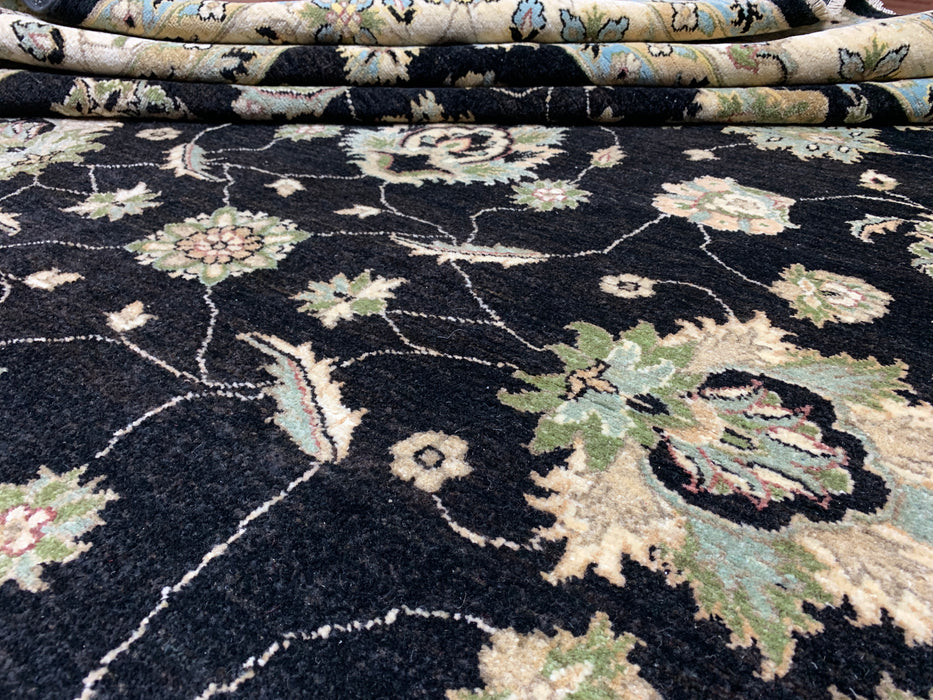 9'x12' Hand-Knotted Chobi Black/Ivory Area Rug – KB Rugs