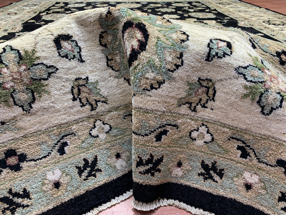 9'x12' Hand-Knotted Chobi Black/Ivory Area Rug – KB Rugs