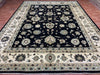 9'x12' Hand-Knotted Chobi Black/Ivory Area Rug – KB Rugs