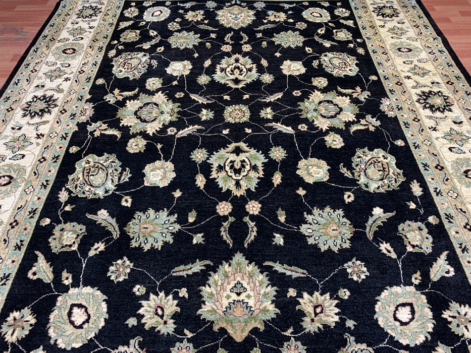 9'x12' Hand-Knotted Chobi Black/Ivory Area Rug – KB Rugs