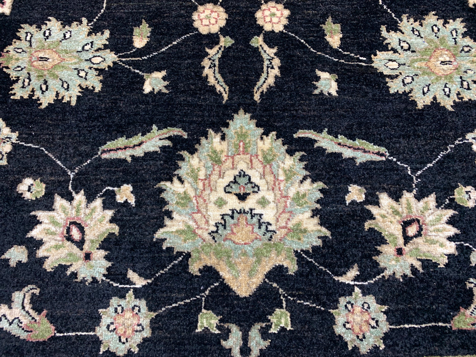 9'x12' Hand-Knotted Chobi Black/Ivory Area Rug – KB Rugs