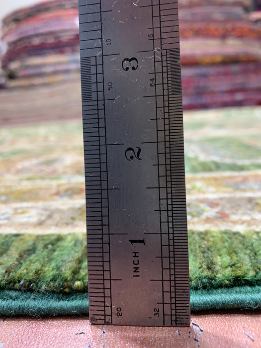 9'x12' Hand-Knotted Chobi Green/Ivory Area Rug – KB Rugs