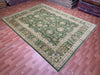 9'x12' Hand-Knotted Chobi Green/Ivory Area Rug – KB Rugs