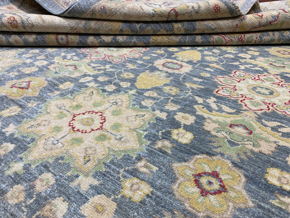 8'x10' Hand-Knotted Chobi Blue/Ivory Area Rug – KB Rugs