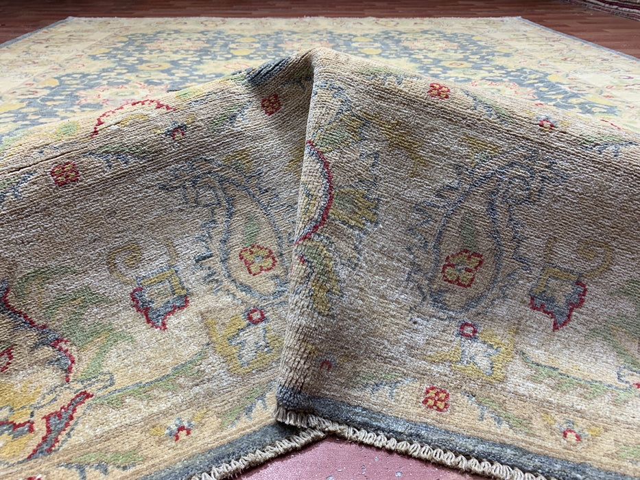 8'x10' Hand-Knotted Chobi Blue/Ivory Area Rug – KB Rugs