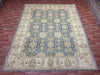 8'x10' Hand-Knotted Chobi Blue/Ivory Area Rug – KB Rugs