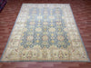 8'x10' Hand-Knotted Chobi Blue/Ivory Area Rug – KB Rugs