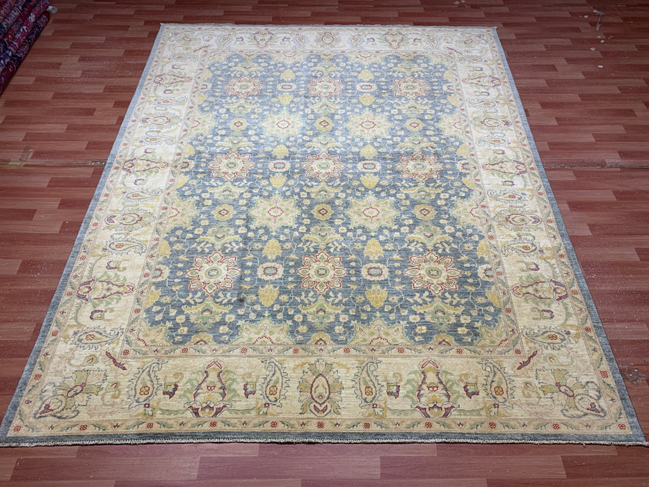 8'x10' Hand-Knotted Chobi Blue/Ivory Area Rug – KB Rugs