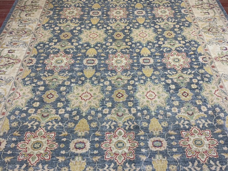 8'x10' Hand-Knotted Chobi Blue/Ivory Area Rug – KB Rugs