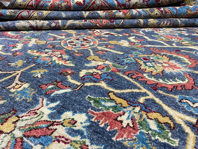 8'x10' Hand-Knotted Chobi Blue/Multi Area Rug – KB Rugs