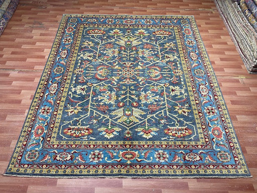 8'x10' Hand-Knotted Chobi Blue/Multi Area Rug – KB Rugs