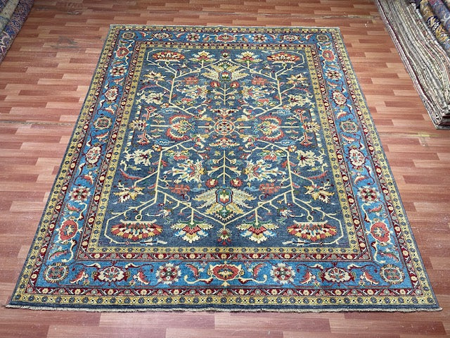 8'x10' Hand-Knotted Chobi Blue/Multi Area Rug – KB Rugs