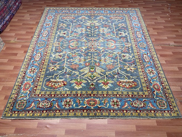 8'x10' Hand-Knotted Chobi Blue/Multi Area Rug – KB Rugs