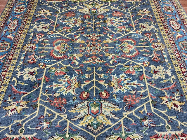 8'x10' Hand-Knotted Chobi Blue/Multi Area Rug – KB Rugs