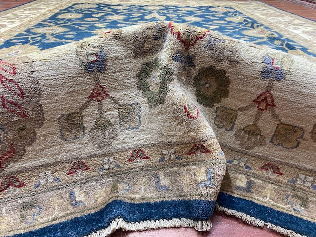 9'x12' Hand-Knotted Chobi Navy/Ivory Area Rug – KB Rugs